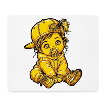 Fille Mädchen Bébé - Tapis de souris (format paysage) - blanc - Devant