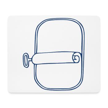 Fischdose Dose - Mousepad (Querformat) - Weiß - Vorne