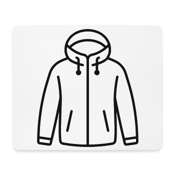 Shell Jacket Line Icon - Mousepad (Querformat) - Weiß - Vorne