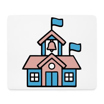 Schulhaus Glocke Icon - Mousepad (Querformat) - Weiß - Vorne