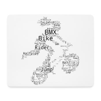 Freestyle-BMX Geschenk für eine Freestyle-Fahrerin - Mousepad (Querformat) - Weiß - Vorne