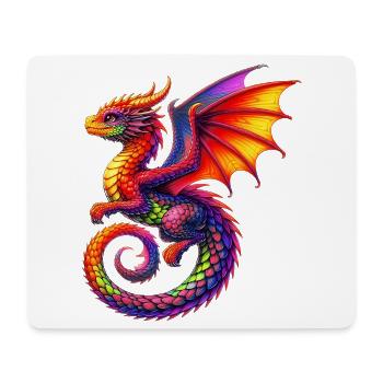 Drache - Mousepad (Querformat) - Weiß - Vorne