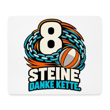 8 Steine - Danke Kette - Mousepad (Querformat) - Weiß - Vorne