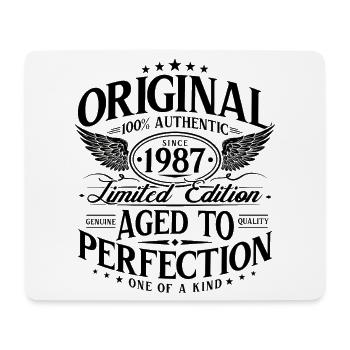 Original 1987 Jahrgang Geburtstag Retro Geschenk - Mousepad (Querformat) - Weiß - Vorne