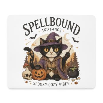 Verzauberte Katzenhexe - Mousepad (Querformat) - Weiß - Vorne