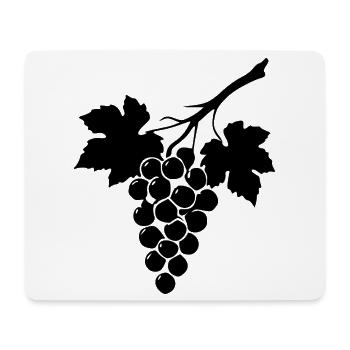 Wein Weinrebe Weintrauben schwarz Geschenk  - Mousepad (Querformat) - Weiß - Vorne