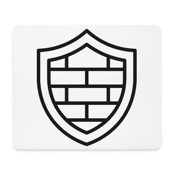 Firewall-Schildlinien-Symbol - Mousepad (Querformat) - Weiß - Vorne