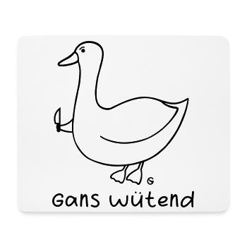 Gans wütend 2 - Mousepad (Querformat) - Weiß - Vorne