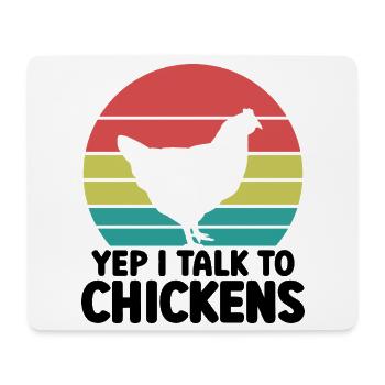 Huhn Spruch Humor Retro - Mousepad (Querformat) - Weiß - Vorne