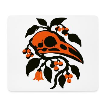 Rabenschaedel Ranken Grafik - Mousepad (Querformat) - Weiß - Vorne