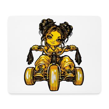 Girl Dreirad Mädchen  - Mousepad (Querformat) - Weiß - Vorne