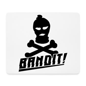 bandit skimaske - Mouse Pad (horizontal) - white - Front