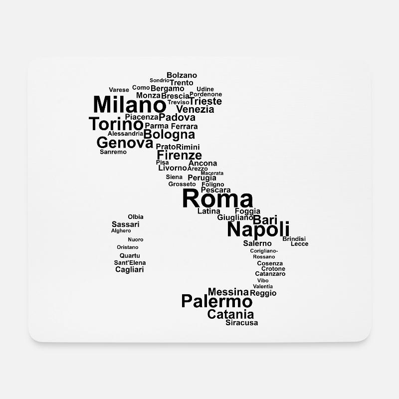 Italien Stiefel Umriss Städte Urlaub Reise Rom - Mousepad (Querformat) - Weiß