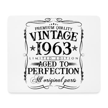 1963 vintage vintage 60 years birthday gift - Mouse Pad (horizontal) - white - Front