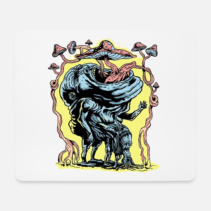 Die magische Pilzreise - Mousepad (Querformat) - Weiß