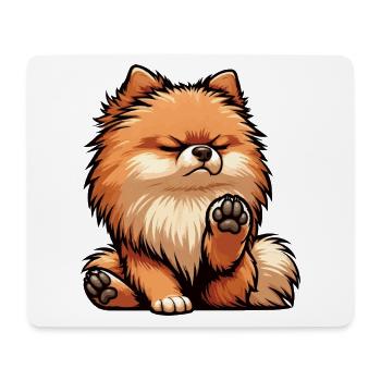 Poméranien Poméranien Spitz Chien Miniature Spitz Holder - Tapis de souris (format paysage) - blanc - Devant