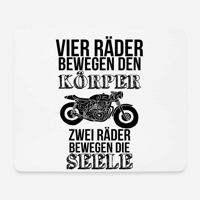 Motorrad - Mousepad (Querformat) - Weiß