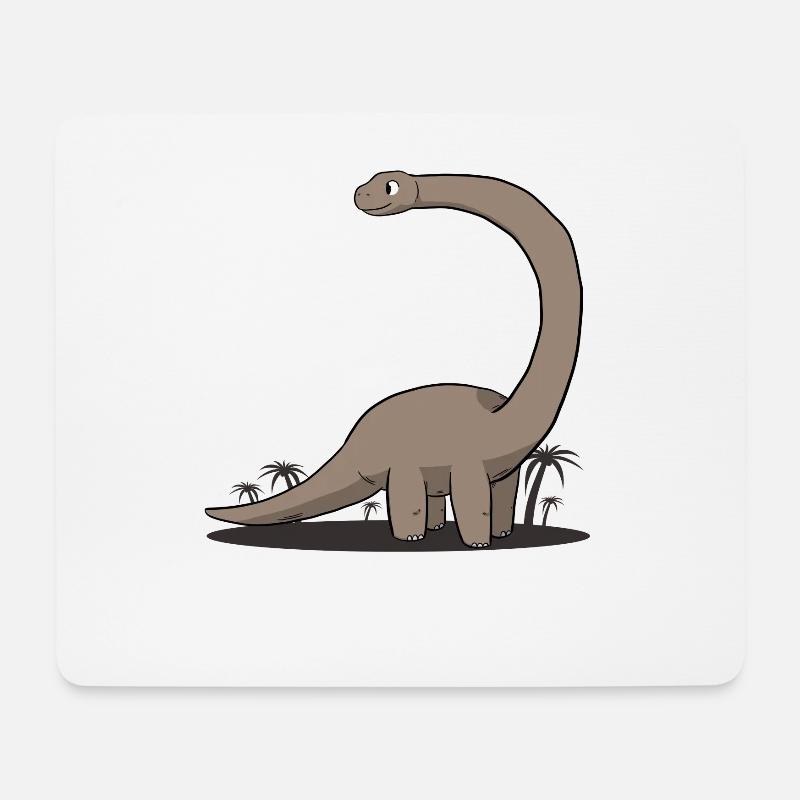 Dino - Mousepad (Querformat) - Weiß