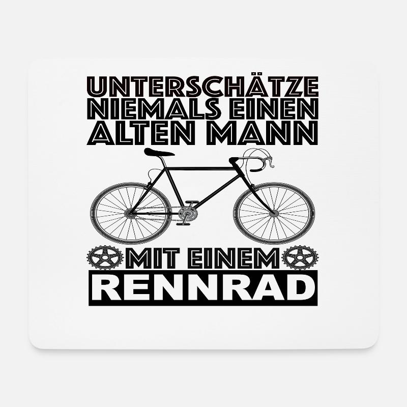 Rennrad - Mousepad (Querformat) - Weiß