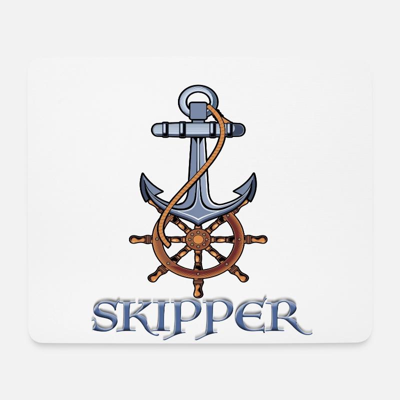 Skipper - Mousepad (Querformat) - Weiß