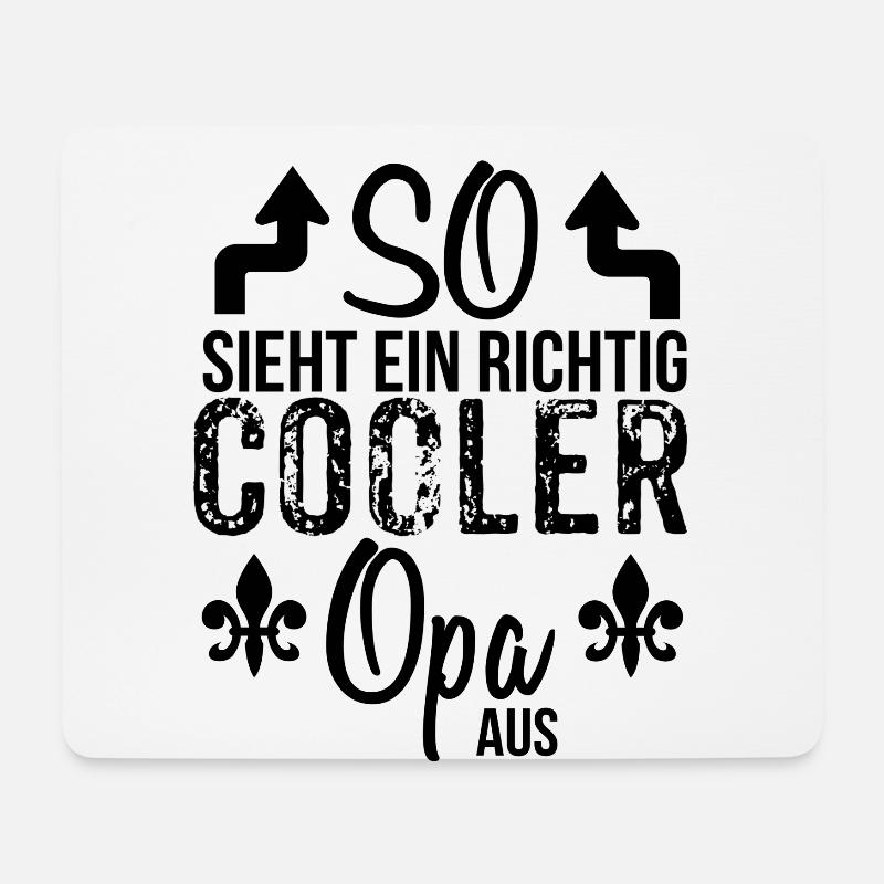 Opa - Mousepad (Querformat) - Weiß