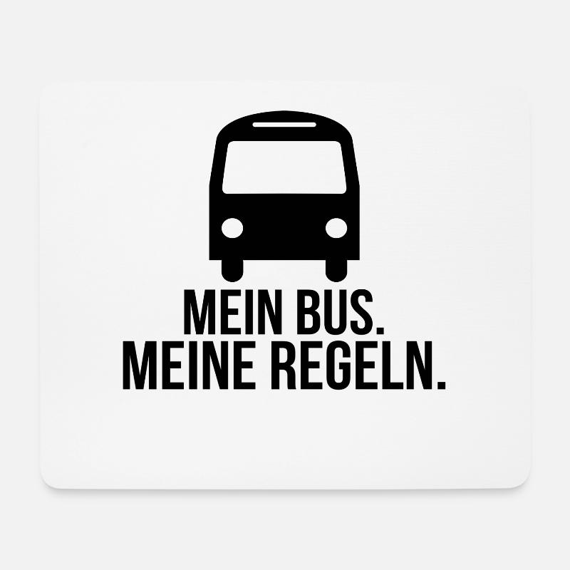 Mein Bus meine Regeln - Mousepad (Querformat) - Weiß