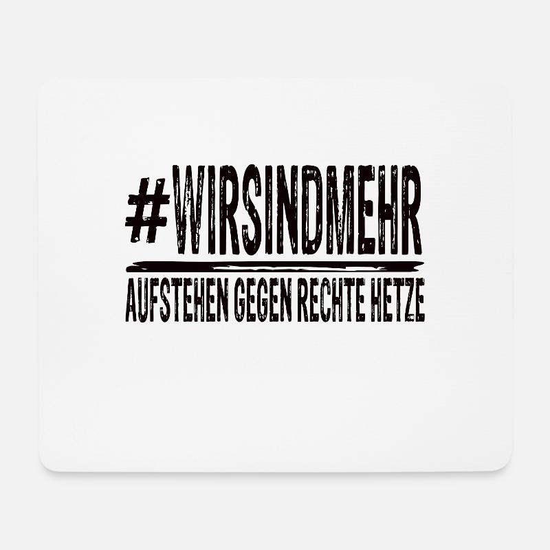 Wir sind mehr - Mousepad (Querformat) - Weiß