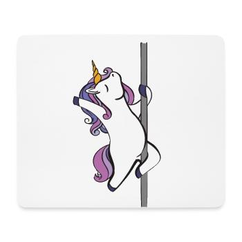 Licorne de pole dance - Tapis de souris (format paysage) - blanc - Devant