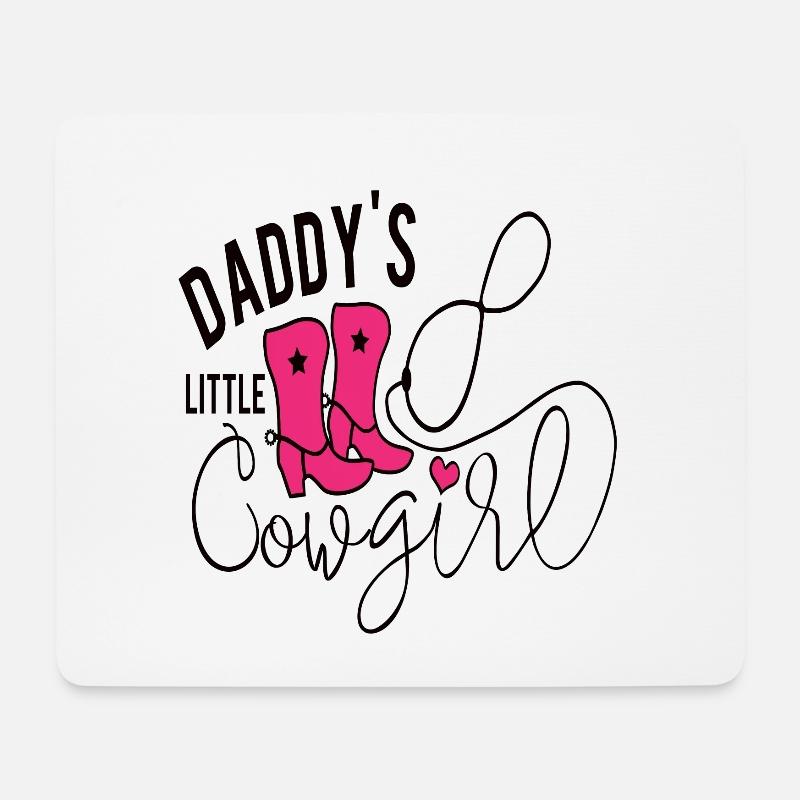 Cowboy - Mousepad (Querformat) - Weiß