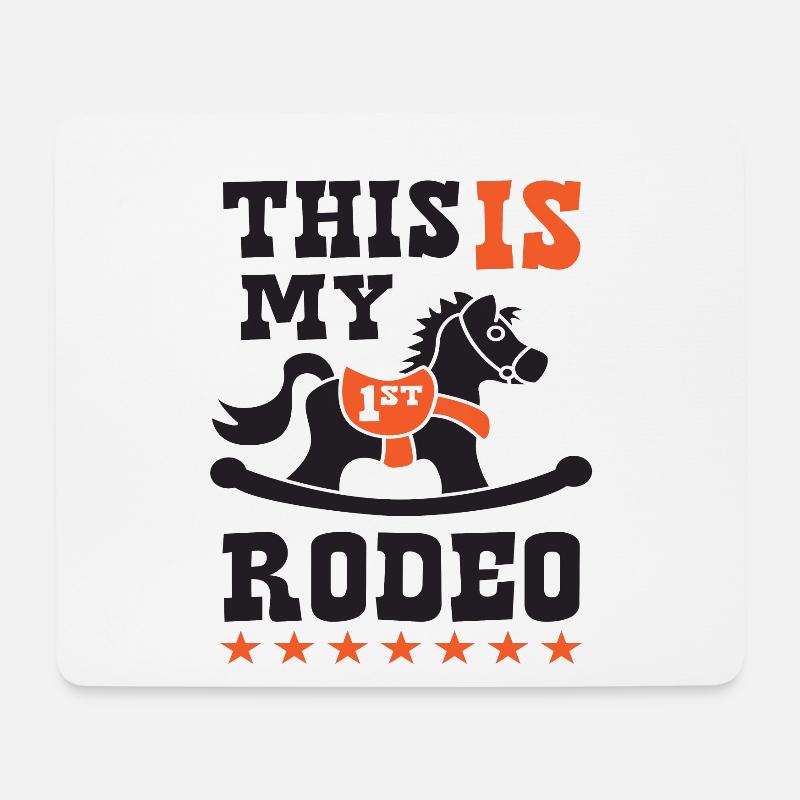 Rodeo - Mousepad (Querformat) - Weiß