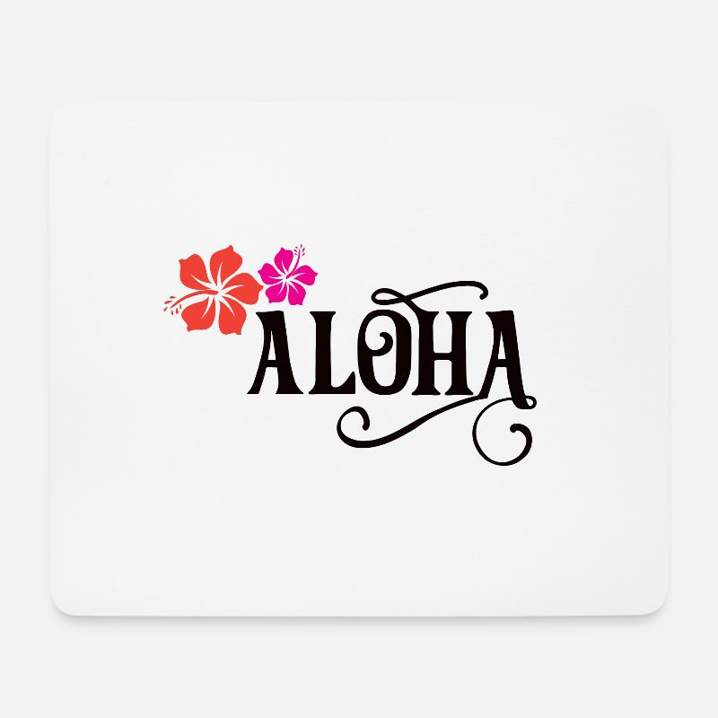 Aloha - Mousepad (Querformat) - Weiß
