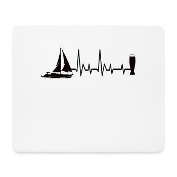 Sailing and beer - Mouse Pad (horizontal) - white - Front