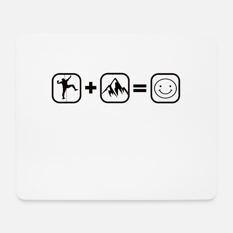 Klettern und Berge - Mousepad (Querformat) - Weiß