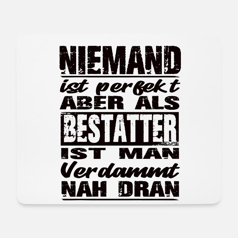Bestatter - Mousepad (Querformat) - Weiß