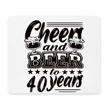 40th birthday - Mouse Pad (horizontal) - white - Front