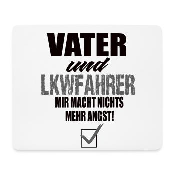 Vater und Lkwfahrer - Mousepad (Querformat) - Weiß - Vorne