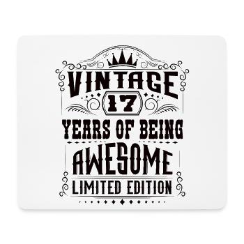 17 Years Of Being Awesome 17 Geburtstag 17 Jahre - Mousepad (Querformat) - Weiß - Vorne