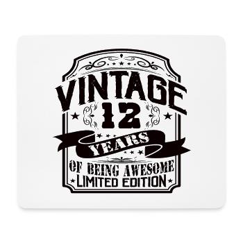 Anniversaire Vintage 12 Ans Édition Limitée - Tapis de souris (format paysage) - blanc - Devant