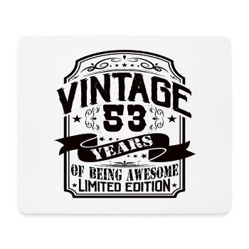 Vintage 53 Years of Being Awesome 53 Birthday - Mouse Pad (horizontal) - white - Front