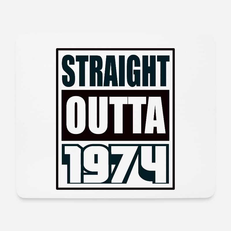 Straight Outta 1974 Geburtstag 1974 Geboren 1974 - Mousepad (Querformat) - Weiß