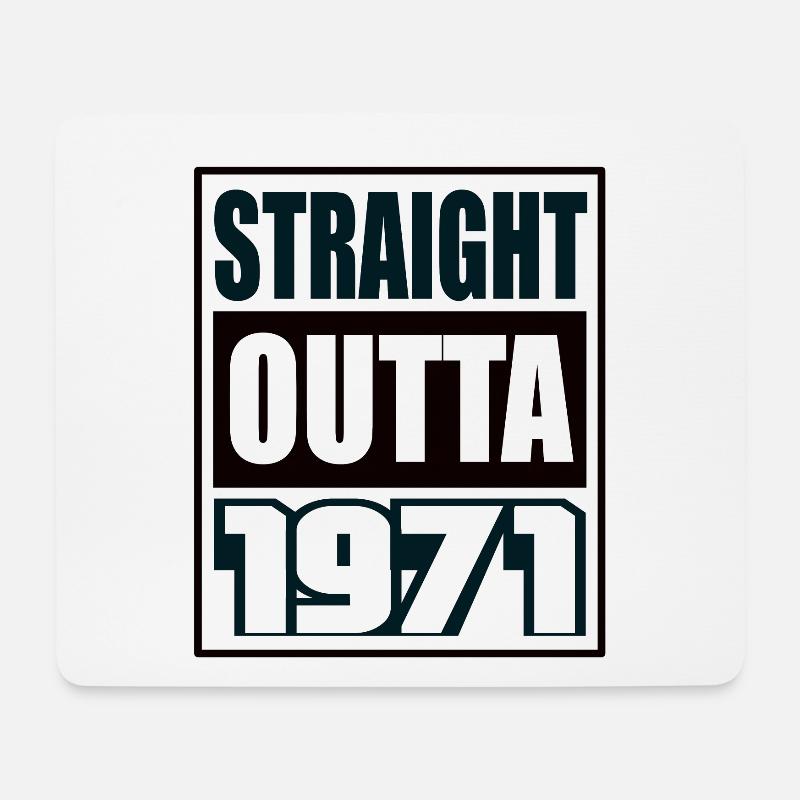 Straight Outta 1971 Geburtstag 1971 Geboren 1971 - Mousepad (Querformat) - Weiß