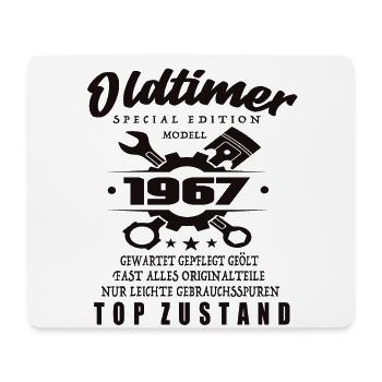 Oldtimer Special Edition Modell 1967 Geburtstag - Mousepad (Querformat) - Weiß - Vorne