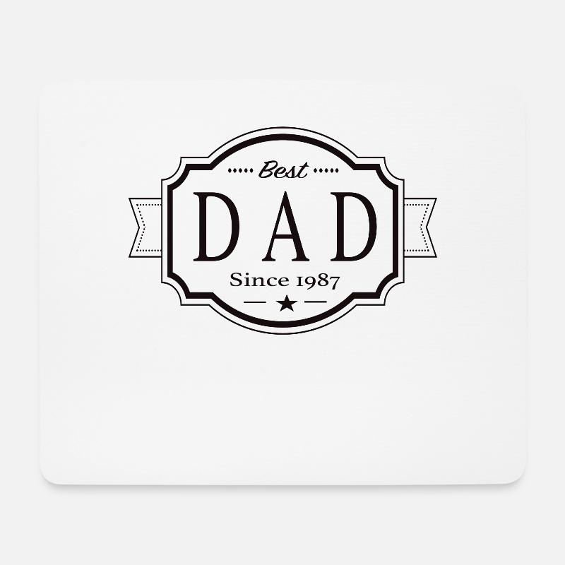 Bester Papa seit 1987 - Mousepad (Querformat) - Weiß