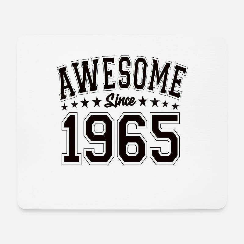 Awesome Since 1965 Geburtstag 1965 Vintage 1965 - Mousepad (Querformat) - Weiß