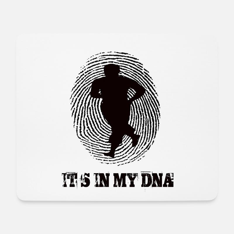 Laufsport Joggen Its In My Dna - Mousepad (Querformat) - Weiß