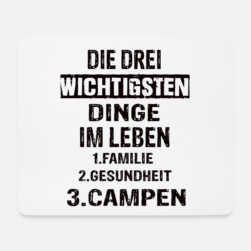 Campen - Mousepad (Querformat) - Weiß