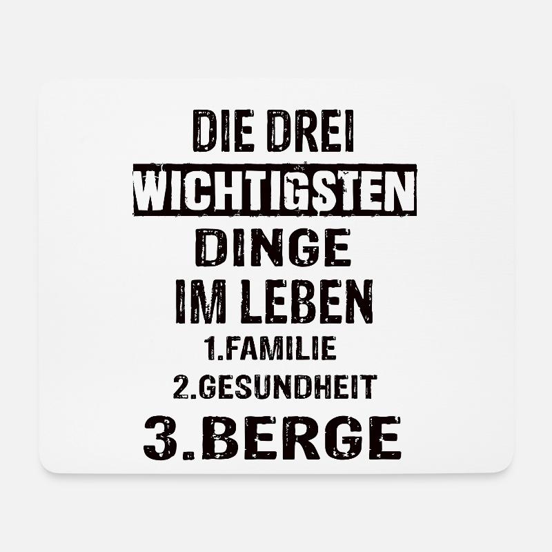Berge - Mousepad (Querformat) - Weiß