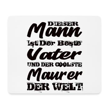 Vater und Maurer - Mousepad (Querformat) - Weiß - Vorne