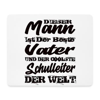 Vater und Schulleiter - Mousepad (Querformat) - Weiß - Vorne