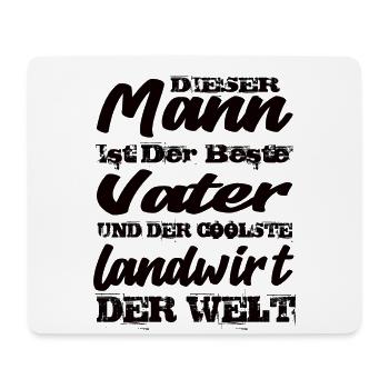 Vater und Landwirt - Mousepad (Querformat) - Weiß - Vorne